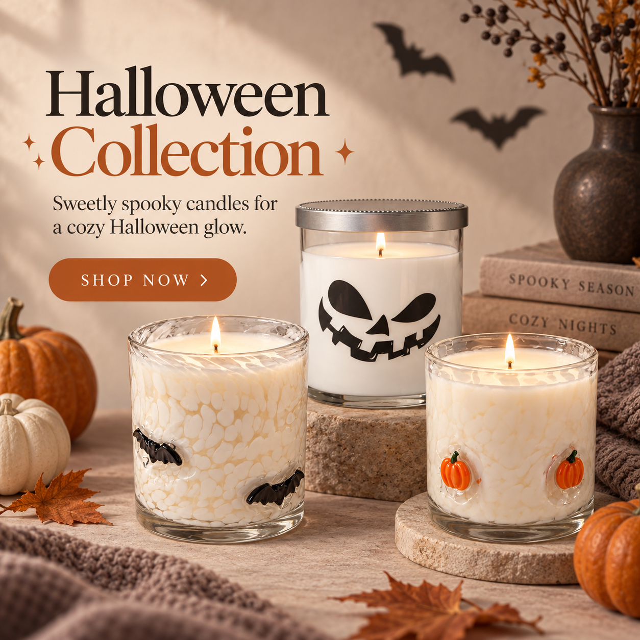 Custom Candle Co Halloween Collection — sweetly spooky candles for a cozy Halloween glow